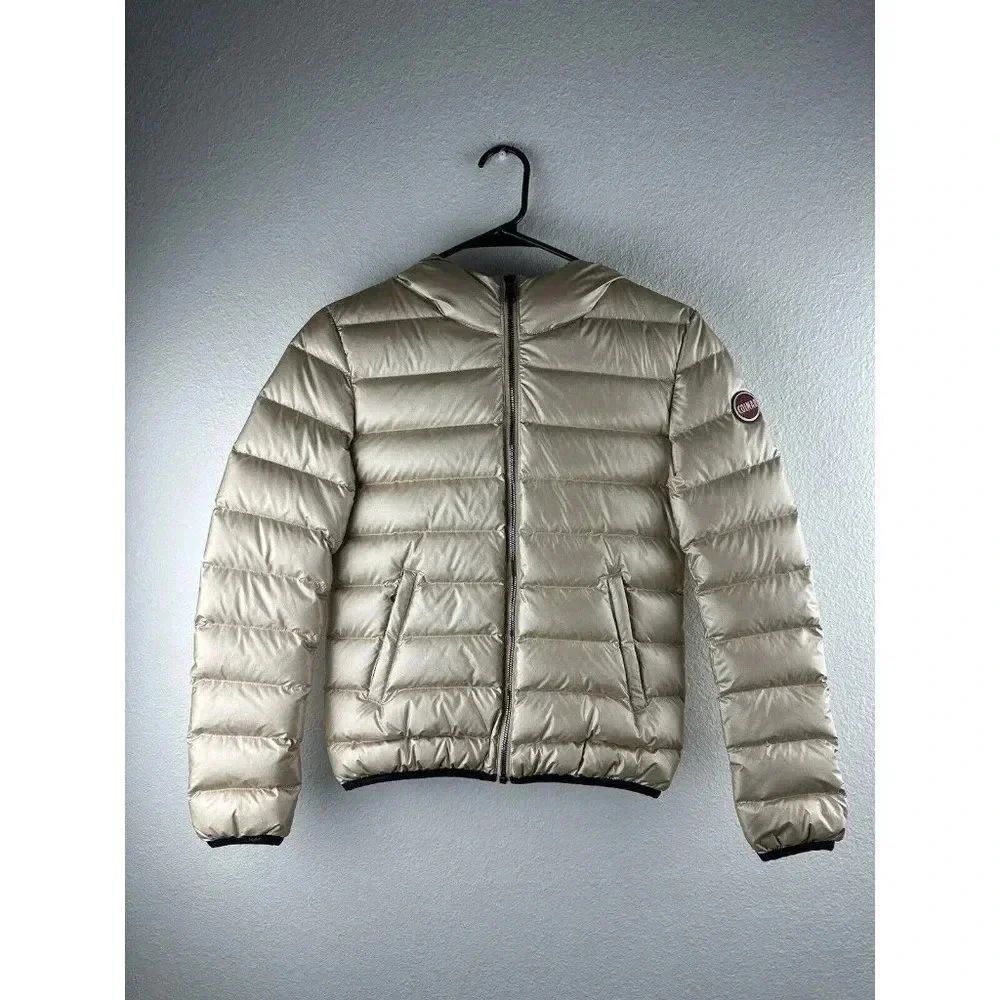 Colmar Girls Bronze Metallic Hooded Puffer Coat Jacket Size 12 Year Quilted
